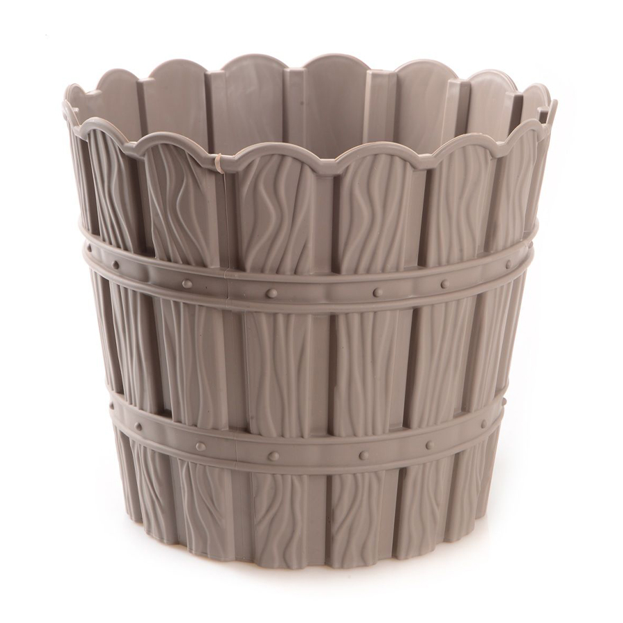 Горщик для квітів Violet House 1052 Bamboo Cappuchino з дренажем, 10.5*11*11 см, 600 мл (1052 BAMBOO CAPPUCHINO 0.6 л.)